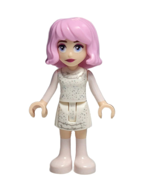 Enid Sinclair, White Sparkling Dress, wed005