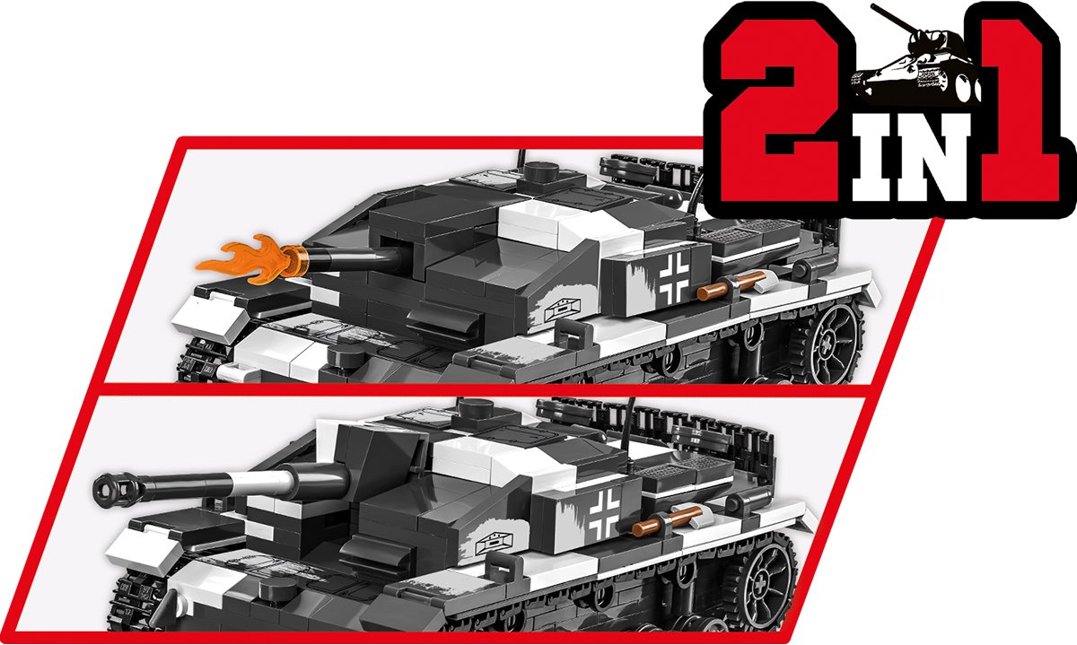 COBI STUG III Ausf. F/8 & FlammPanzer (2-n-1) : Set #2286
