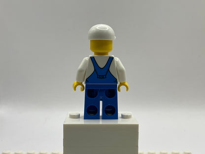 Overalls Blue over V-Neck Shirt - Pet Shop, twn138